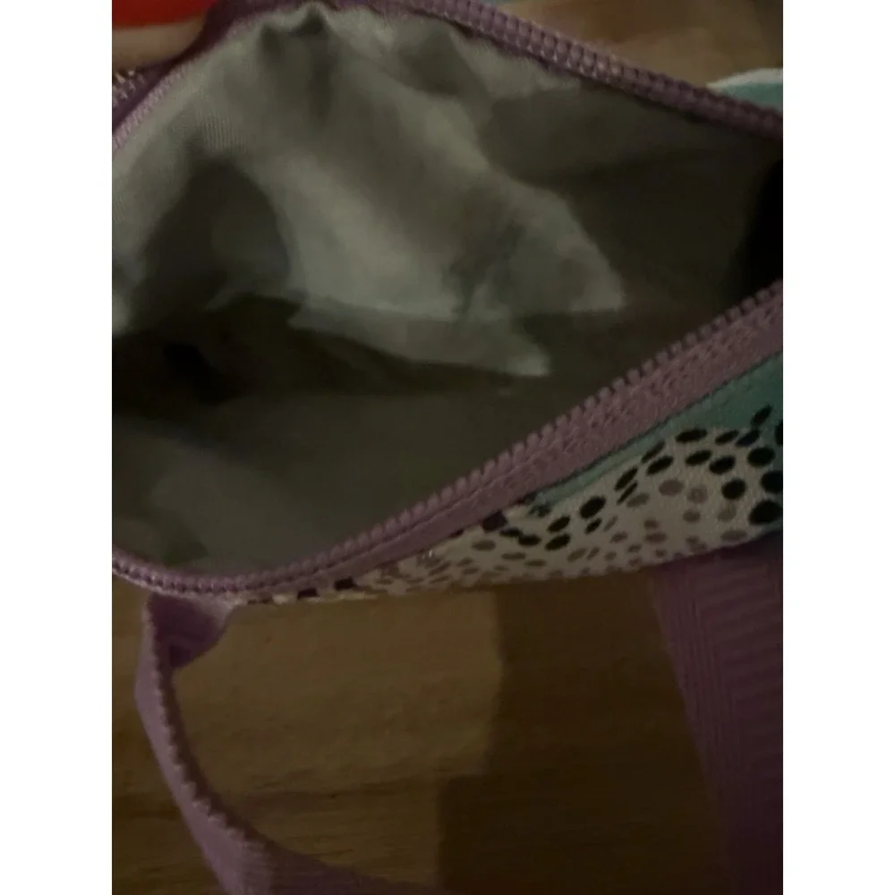 Pottery Barn Kids Heart Print Pencil‎ Pouch – Aqua White Pink Purple Zipper Case